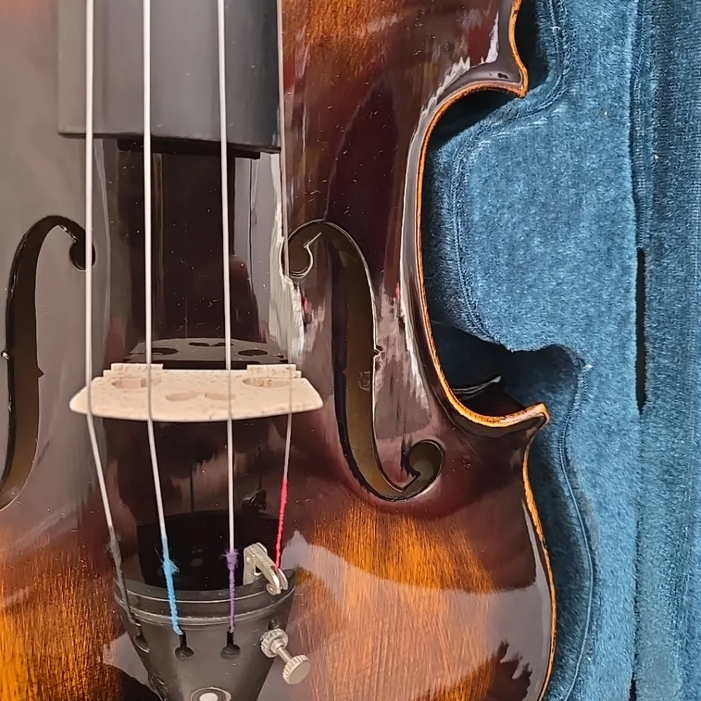 4/4 Violin Antique Style With Extra Strings Bow Case Rosin - Picture 5 of 11